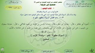 135 - شرح صحيح ابن خزيمة : كتاب الوضوء - سنن أبواب السواك وفضائله - الحديث 135 || ماهر ياسين الفحل image