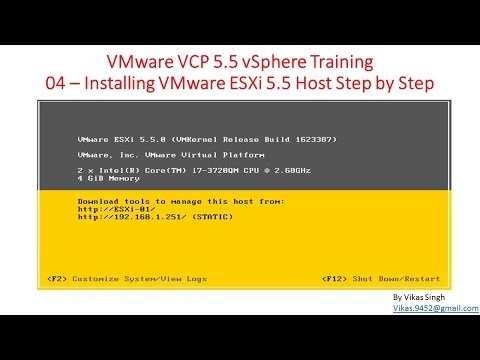 VMware VCP 5.5 : 04 – Installing VMware ESXi 5 5 Host Step by Step