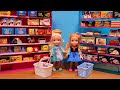 Color Challenge Elsa Anna Toddlers Grocery Store Shopping Barbie