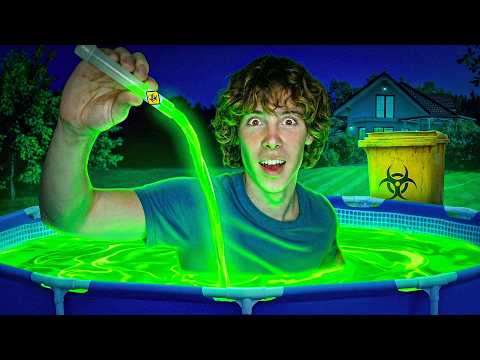 I Filled a Pool With Glow Stick Liquid