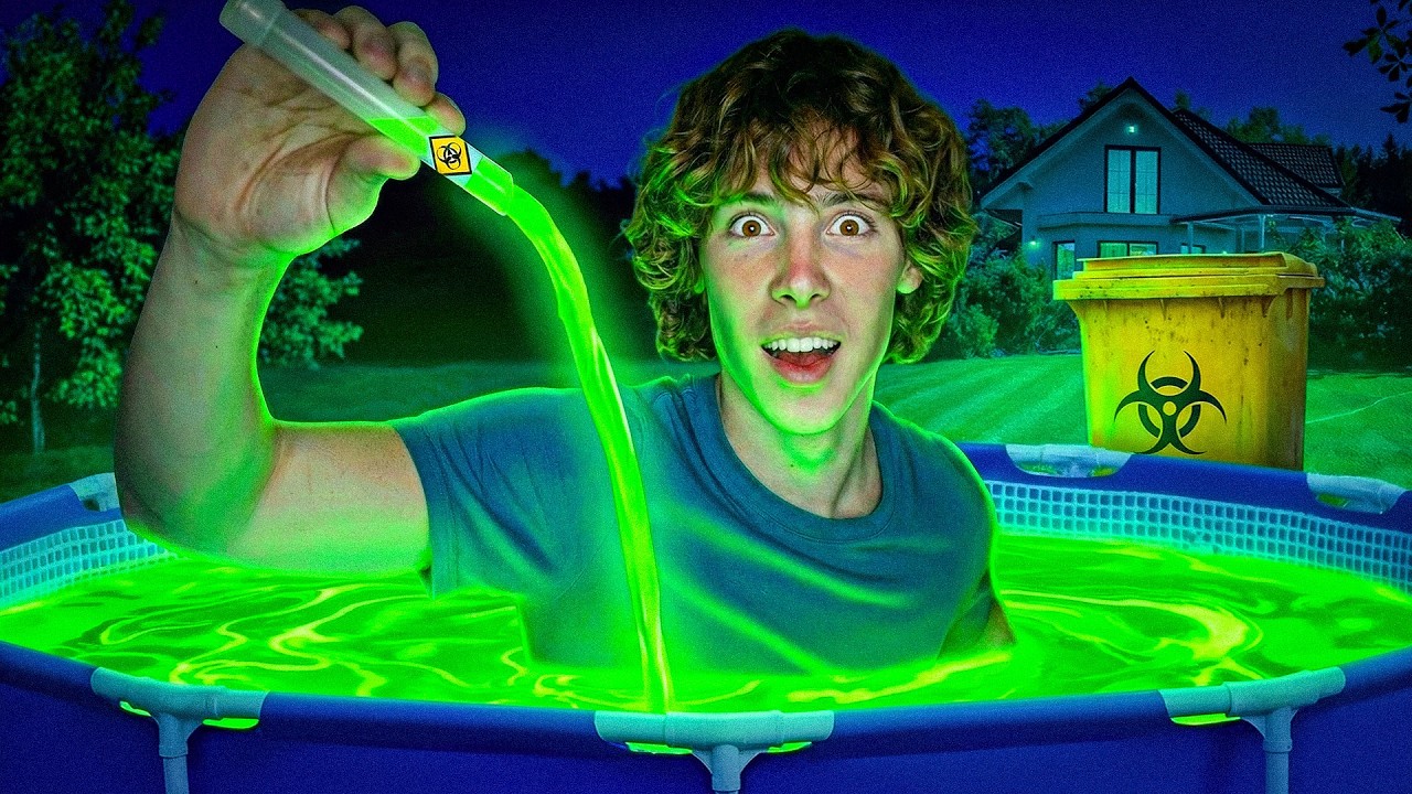 I Filled a Pool With Glow Stick Liquid