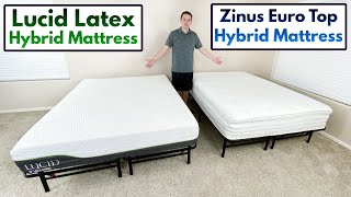 Lucid Latex Hybrid Mattress vs Zinus Euro Top Hybrid Mattres