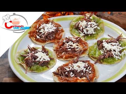 Chalupitas de Carne Deshebrada FÁCILES