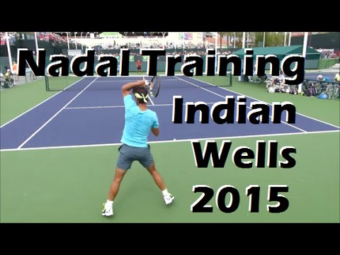 Rafael Nadal Heavy Training | Court Level View