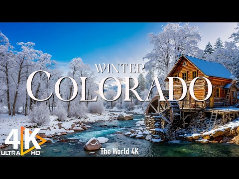 Winter in Colorado 4K | Snow-Covered Rocky Mountains, Aspen Ski Slopes & Frozen Alpine Lakes