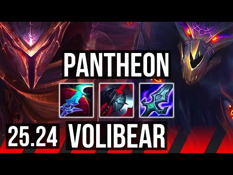 PANTHEON vs VOLIBEAR (TOP) | Good KDA: 8/1/4 | NA Grandmaster | 25.24