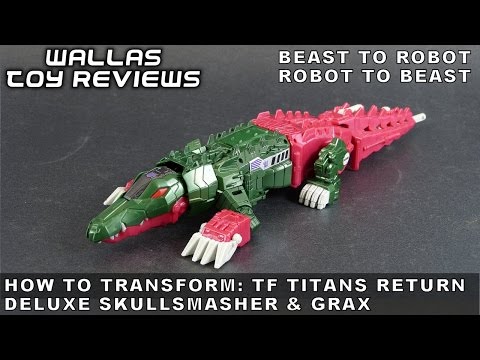 How to transform DELUXE SKULLSMASHER from Transformers Titans Return | Wallas Toy Reviews