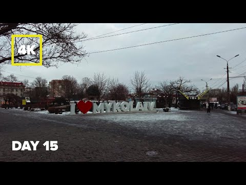 Walk along the main pedestrian street of Nikolaev | Cathedral | Soviet