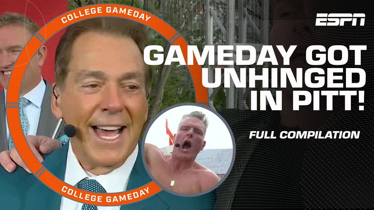 FUNNY COMPILATION 🤣 Saban & Rece go ONE-ON-ONE & Pat can't keep his shirt on! 🍿 | College GameDay