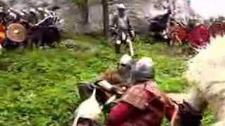 preview picture of video 'Najazd Barbarzyńców 2008 Medieval 2 Battle Ogrodzieniec Poland'