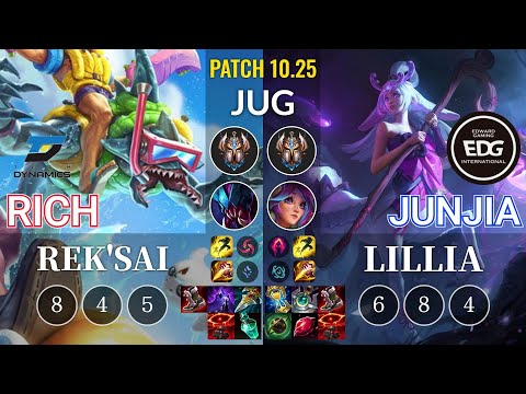 DYN Rich Rek'Sai vs EDG JunJia Lillia Jungle - KR Patch 10.25