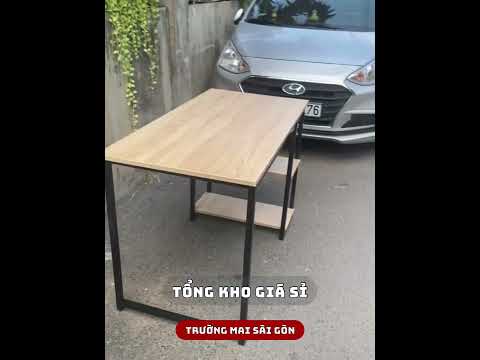 Bàn Làm Việc Văn Phòng 2 Kệ Sách - BLV9