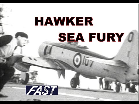 Hawker Sea Fury arrestor trials, sea trials on Illustrious 1949, and in full action.