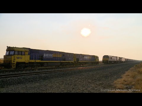 6MA5 Crosses SSR Grain Train At Gheringhap - PoathTV Australian Railways