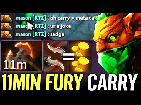 🔥 Bounty Hunter 11min Fury + Phrase Boot — Real Carry is back 100% Fastest Farm by Mason Dota 2 Pro