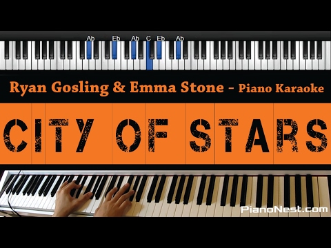 Ryan Gosling & Emma Stone - City of Stars - Piano Karaoke / Sing Along / Cover with Lyrics