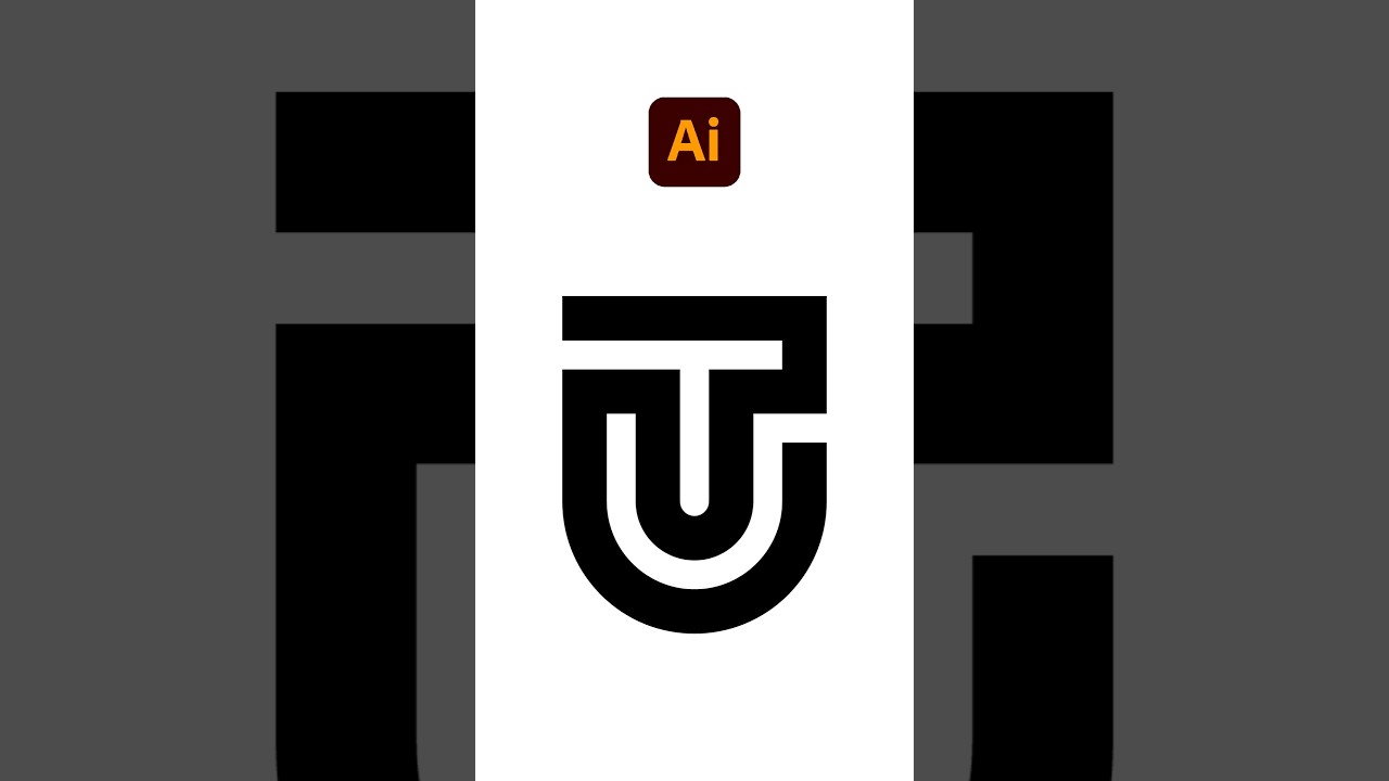 TU Letters Logo Design in Illustrator | Vector Logo Tutorial