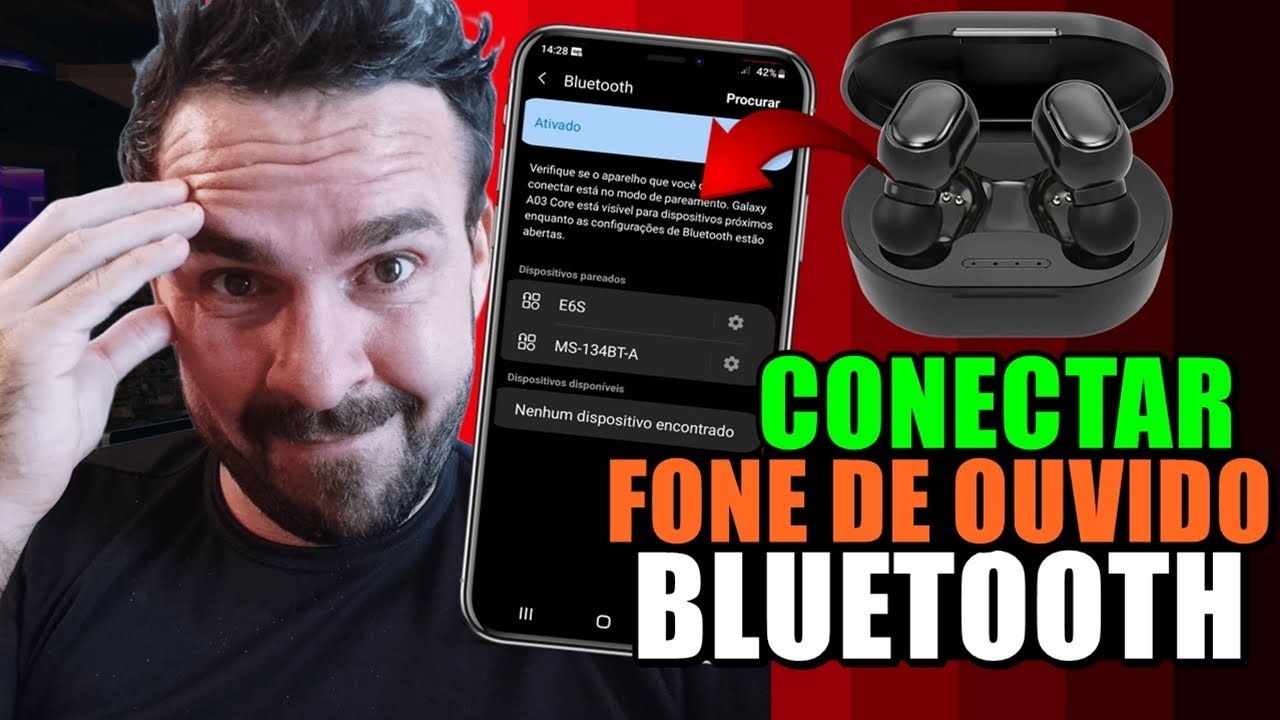 Como CONECTAR FONE DE OUVIDO sem FIO BLUETOOTH no CELULAR