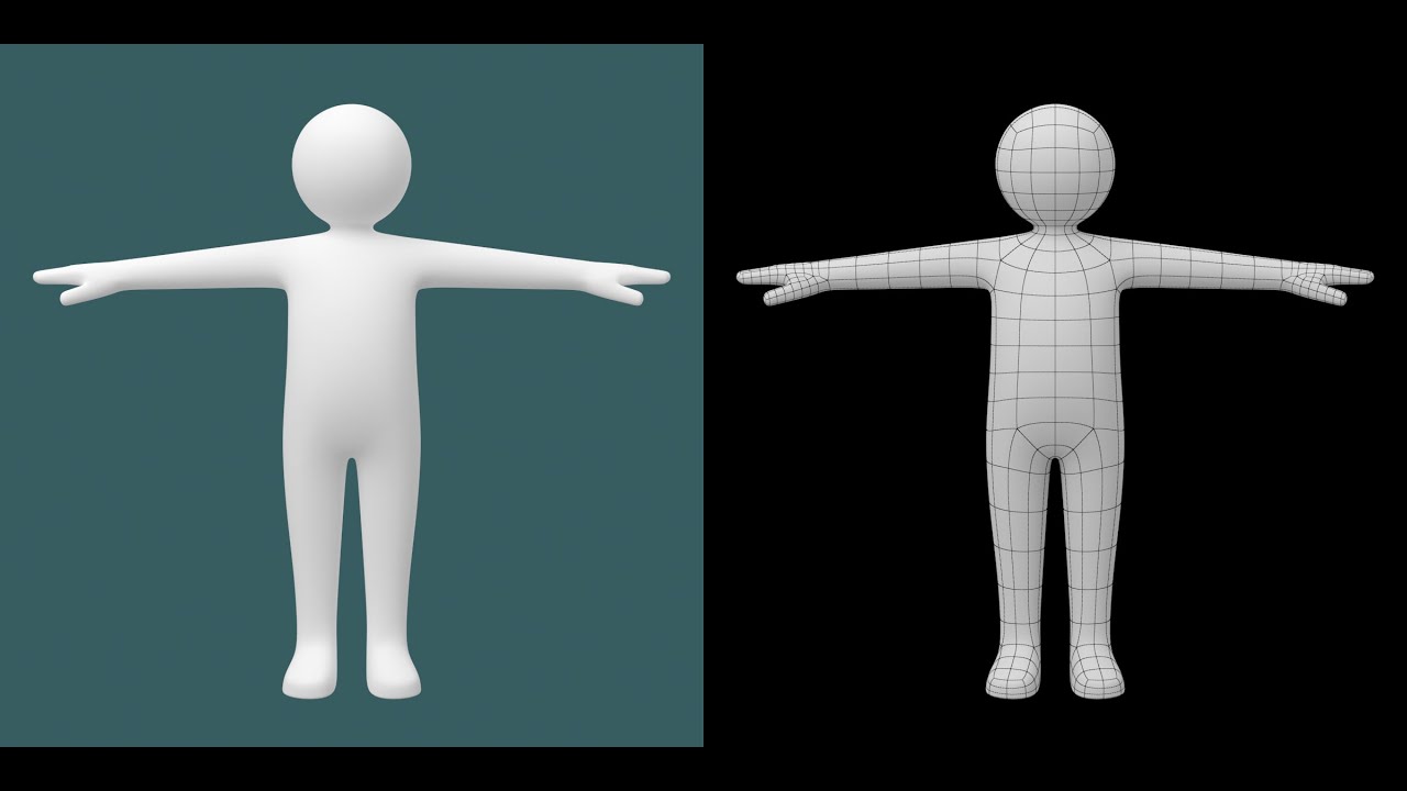 Bebek &Ccedil;ocuk &Ccedil;&ouml;p Adam T-Pose'da 3D Model