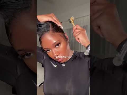 SLICK PONYTAIL 3 PART STYLE $10 HAIR🤯|| niyellej