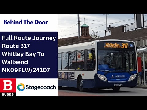 Behind The Door + Full Journey: Route 317 | NK09FLW/24107 - Stagecoach North East: MAN Enviro 300