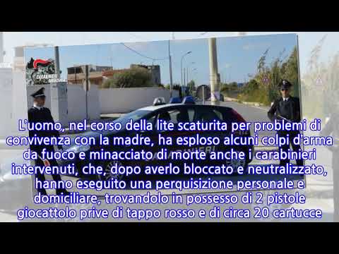 Francofonte, litiga con la madree la minaccia con una pistola (giocattolo)