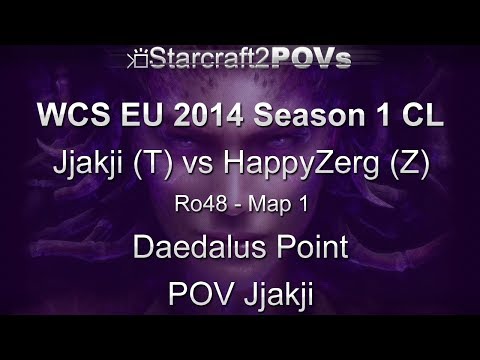 SC2 HotS - WCS EU 2014 S1 CL - Jjakji vs HappyZerg - Ro48 - Map 1 - Daedalus Point - Jjakji