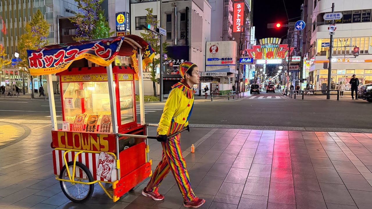 【噂のピエロ】ポップコーン屋台で夜の大阪ミナミを練り歩く男の正体