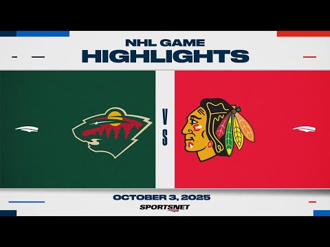 NHL Preseason Highlights | Wild vs. Blackhawks - October 3, 2025