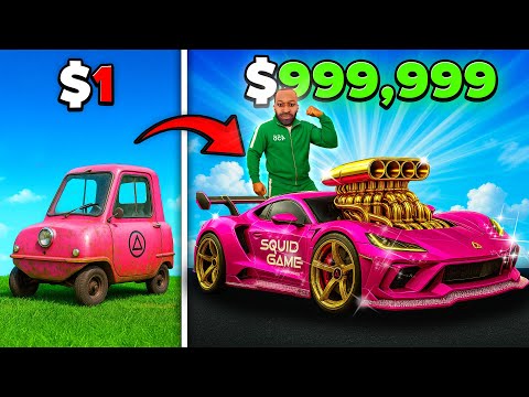 🤩$1 To $1,000,000 SQUID GAME Cars in Indian Bike Driving 3D | GTA 5