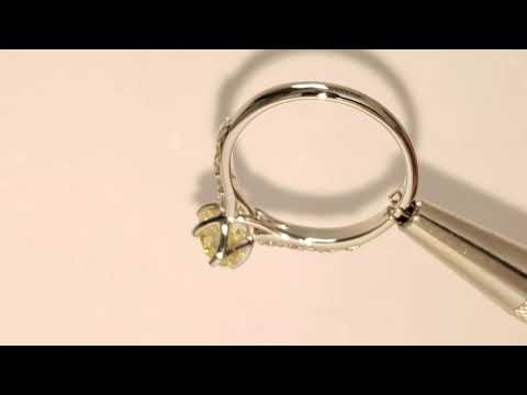 2.01ctw Fancy Yellow GIA Certified SI2 Clarity  Diamond Engagement Ring