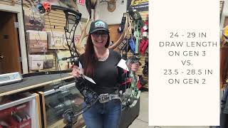 Comparing the Eva Shockey Gen 2 vs. the new Eva Shockey Gen 3 by Bowtech Archery Bows for Women