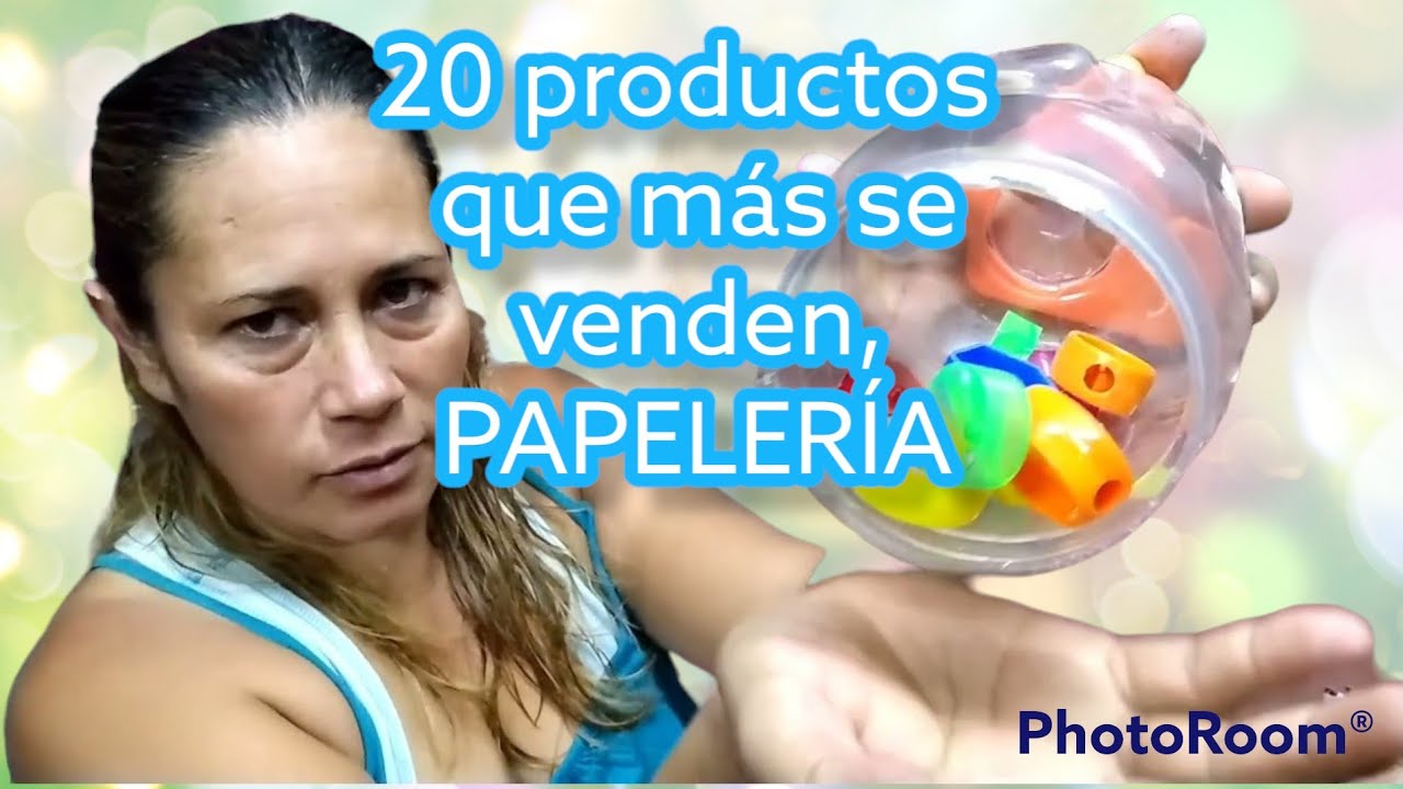 los 20 productos que más se venden en mi papelería