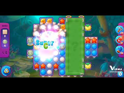 Fishdom. 8840 super hard level no boosters and diamonds. 13 moves