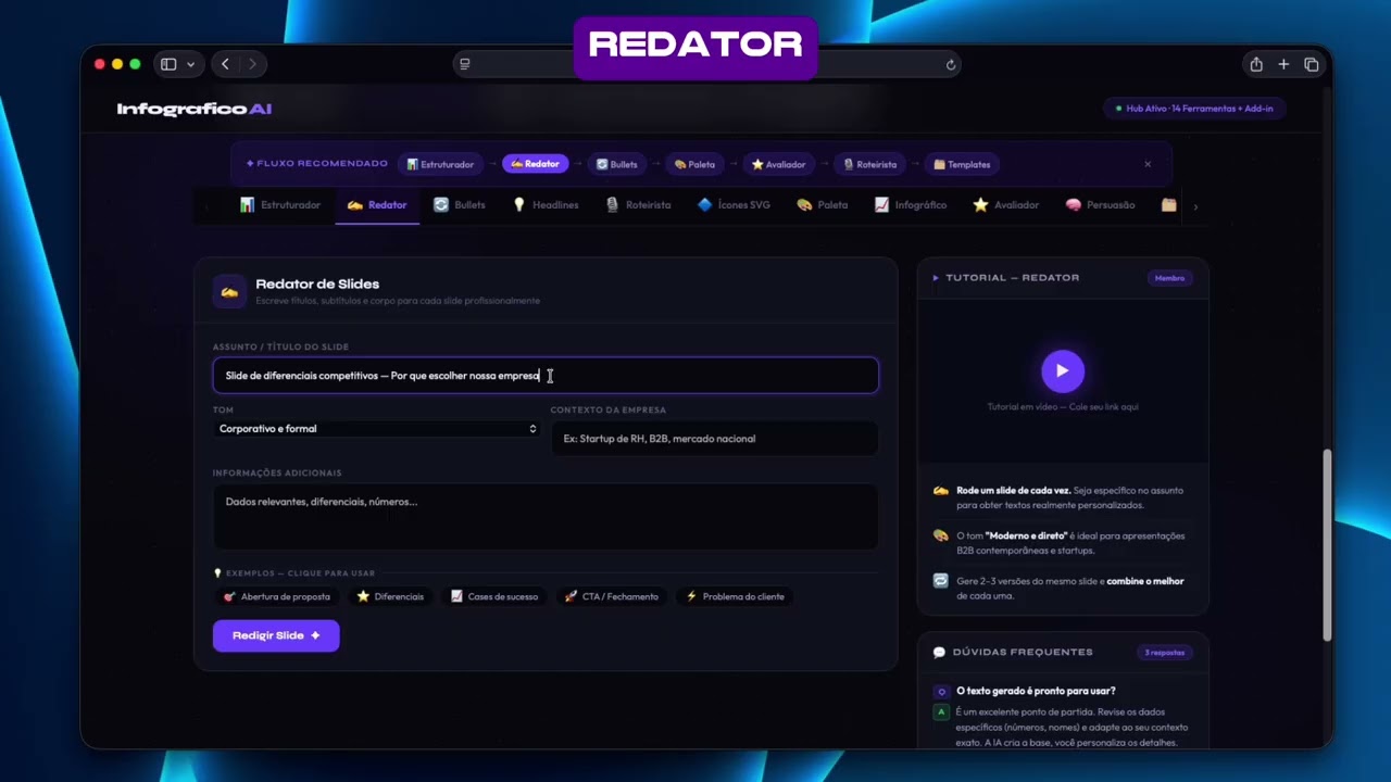 Tutorial redator