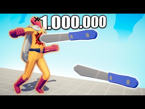 1.000.000 DAMAGE KNIFE vs UNITS - TABS | Totally Accurate Battle Simulator 2023