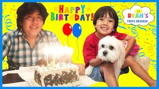 EVERYDAY WITH RYAN TOYSREVIEW - Daddy's Birthday , Lights Went Out & Playtime with Ella the Dog
