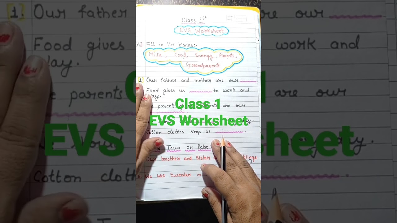 Class 1 Evs Worksheet || Evs Worksheet for Class 1 #class1 #class1evs #peehuandrudracorner