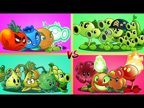 Pvz 2 Gameplay - Random 4 Best Team Plants Battlez - Team Plant Vs Team Plant - Who's Best ？