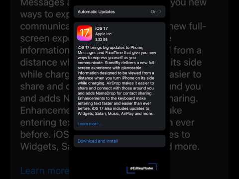 #ios 17 is out. How to install on iphone? #iphone #iphone14pro #apple #shorts #youtubeshorts