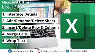 Download the video "Full Excel Tutorial # InterfaceDetails #AddSheets #DeleteSheets #InsertRowColumn #Merge #WrapText"