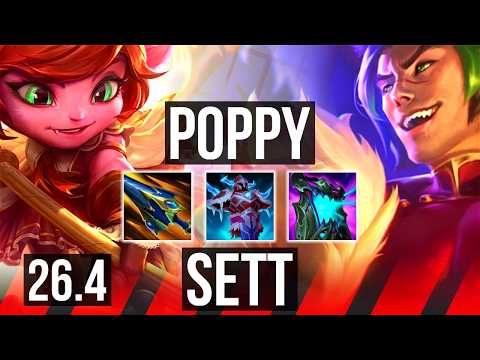 POPPY vs SETT (TOP) | Good KDA: 13/1/7 | KR Grandmaster | 26.4