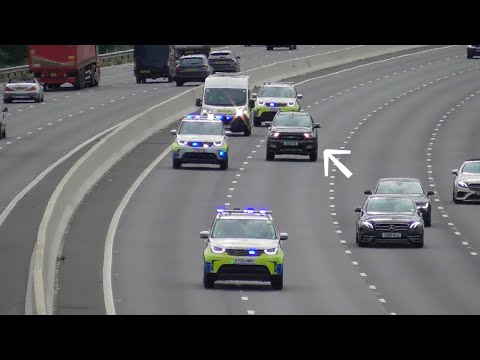 MODP ARMED ESCORTING VAN ON THE M4 + CAR GETS TO CLOSE