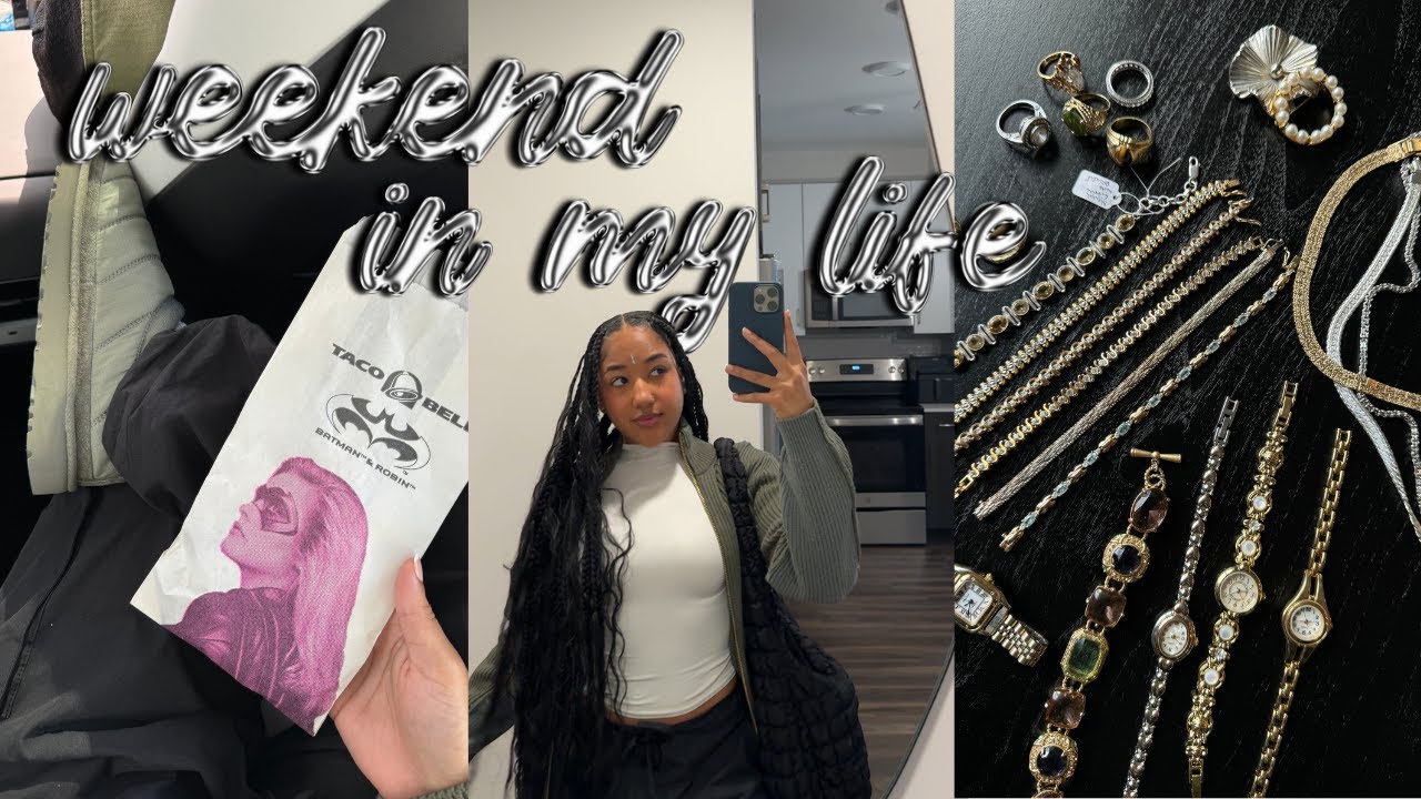 WEEKEND VLOG IN ATL (VINTAGE SHOPPING, HAIR APPT, INSANE JEWELRY HAUL, APARTMENT RESET, + MORE)