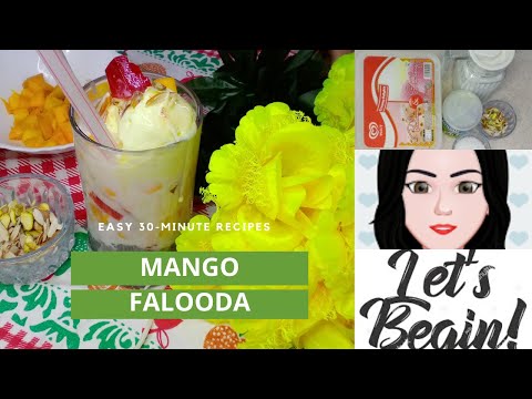 HOW TO MAKE SIMPLE & EASY MANGO FALOODA WITH EASY RECIPE | MANGO ICE CREAM | FALOODA | URDU / HINDI