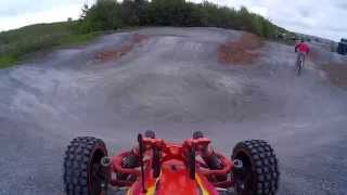 preview picture of video 'A few laps of Musselburgh BMX track with my KM Baja following Bri's Maverick Blackout XB'