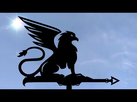 Флюгер Грифон, флюгер на крышу с металла 2 мм. - фото 1 - id-p1493456833