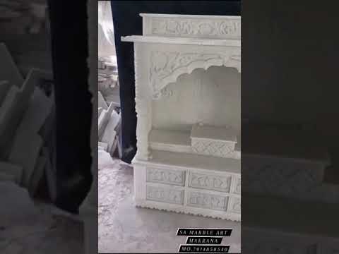 White marble pooja ghar mandir, for home