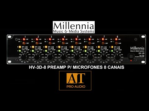 MILLENNIA HV-3D-8 PREAMP P/ MICROFONES 8 CANAIS - AT PROAUDIO BRAZIL