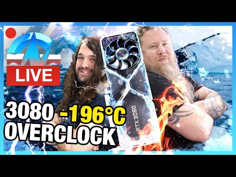 LIVE: -196°C RTX 3080 World Record Overclocking